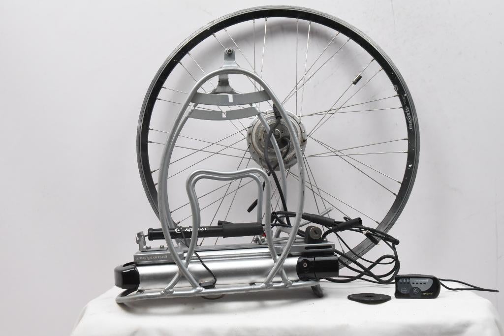 Fietsaccu en voorwielmotor compleet met bediening, Fietsen en Brommers, Ophalen, Gebruikt