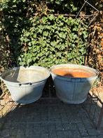 80 & 75L > Zinken bad, Tuin en Terras, Ophalen, Gebruikt, Rond, Metaal