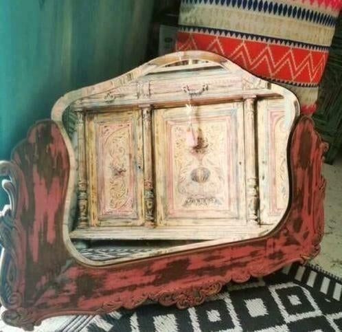 Brocante/Scandinavian pink/Spiegel /Boho, Ophalen of Verzenden