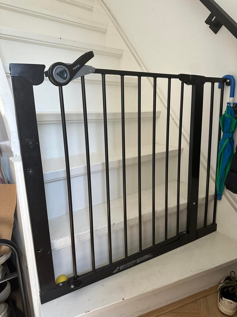 3 Noma easy-fit traphekjes met verlengstukken, Kinderen en Baby's, Traphekjes, Ophalen, Zo goed als nieuw, Metaal of IJzer, 115 cm of meer