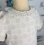Gucci GG ivory cotton jurk met lace kraagje maat 6, Meisje, Gucci EU, Zo goed als nieuw, Jurk of Rok