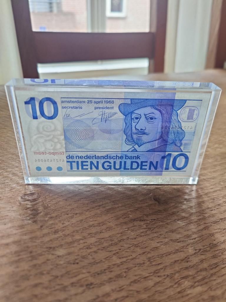 Nederland. 10 gulden. Plexiglas. Type 1968. Frans Hals - UNC, Ophalen of Verzenden, Nederland, Bankbiljetten