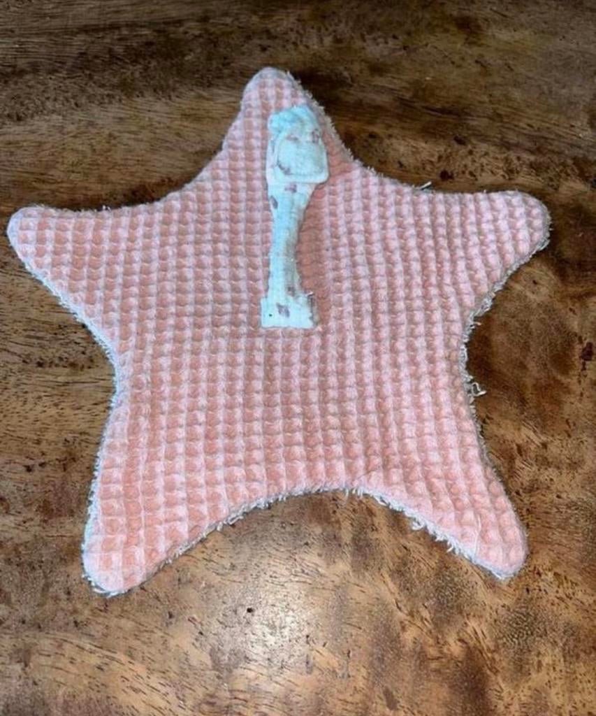 Speendoekje ster lichtroze, Kinderen en Baby's, Speelgoed | Knuffels en Pluche, Overige merken, Overige karakters, Ophalen of Verzenden