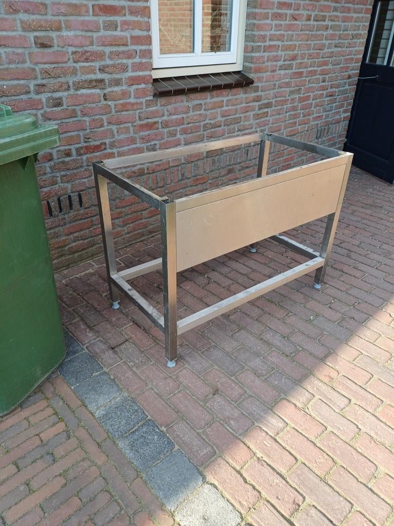 Rvs onderstel tafel werktafel, Dieren en Toebehoren, Hondenhokken, Ophalen, 110 cm of meer