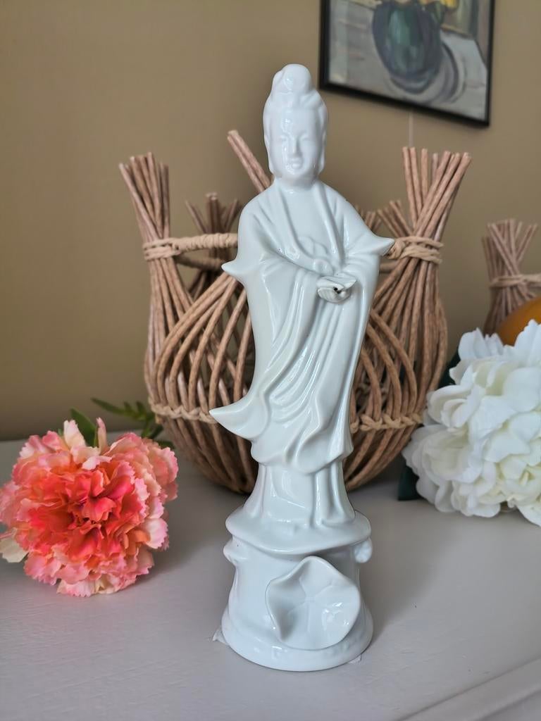 Wit beeld van Guanyin, Ophalen of Verzenden, Zo goed als nieuw