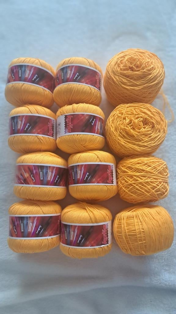 Katia Surf garen - 13 bollen geel, Ophalen of Verzenden, Nieuw, Breien of Haken, Wol of Garen