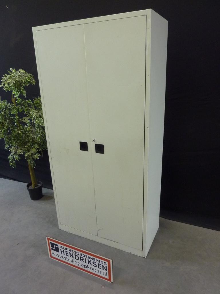 Stalen werkplaatskast / garagekast / kantoorkast 98x46x195cm, Ophalen, Gebruikt, Handelsonderneming Hendriksen, Meerdere deuren