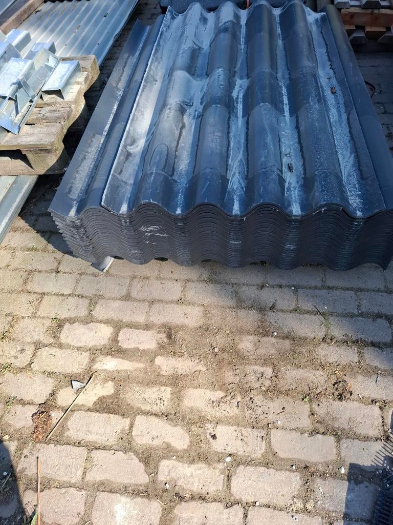 Vezelcement platen eternit 25st a 152lang nieuw, Ophalen, Nieuw, Zwart, Overige materialen