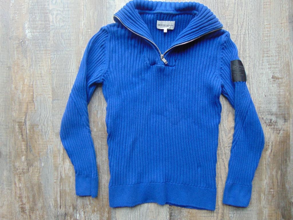 Tom Tailor trui met rits blauw maat S truitje, Blauw, Tom Tailor, Ophalen of Verzenden, Zo goed als nieuw