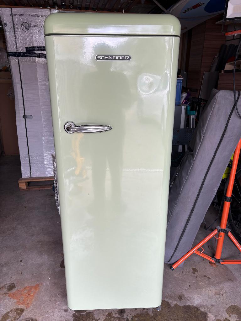 Retro Koelkast Schneider  gebruikt groen, Witgoed en Apparatuur, Koelkasten en IJskasten, Ophalen, Gebruikt, 200 liter of meer