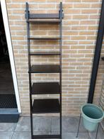 Zwart boekenrek 190 x 44 cm met 6 planken, Minder dan 50 cm, Gebruikt, Ophalen of Verzenden, 150 tot 200 cm