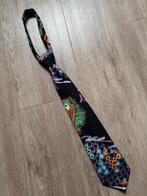 Zwarte stropdas met bonte opdruk, Zwart, Ophalen of Verzenden, Met patroon, Altio