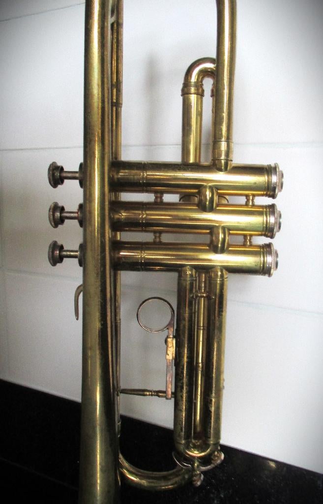 Trompet Goud Kleur~Melody Maker in Originele Koffer~Selmer, Muziek en Instrumenten, Blaasinstrumenten | Trompetten, Ophalen of Verzenden