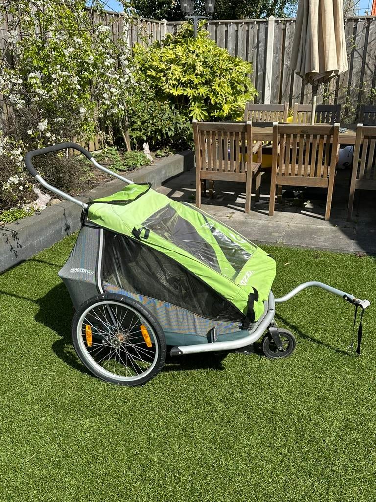 Croozer fietskar kid for 2, Fietsen en Brommers, Fietsaccessoires | Aanhangers en Karren, Ophalen, Gebruikt, Opvouwbaar, Kinderkar
