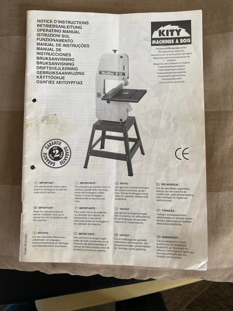 Lintzaag met tafel en afzuig aansluiting, Gebruikt, 70 mm of meer, Ophalen of Verzenden, Lintzaag