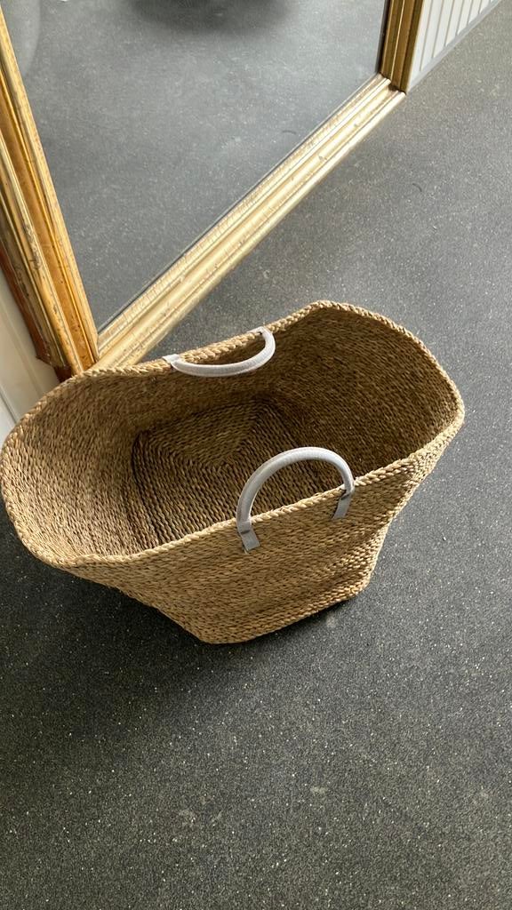 Rieten mand, Ophalen of Verzenden, Zo goed als nieuw, Rechthoekig, Riet