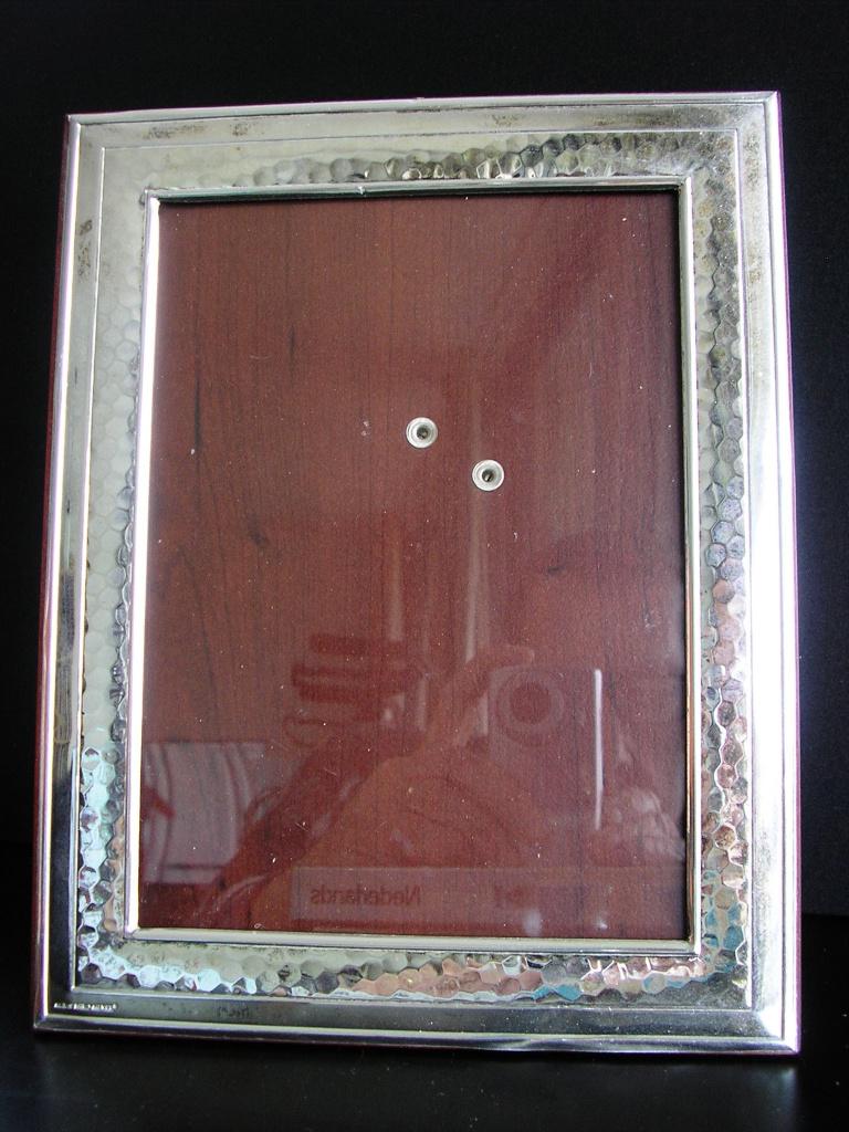 Zilveren fotolijst met houten achterzijde, Antiek en Kunst, Ophalen of Verzenden, Zilver