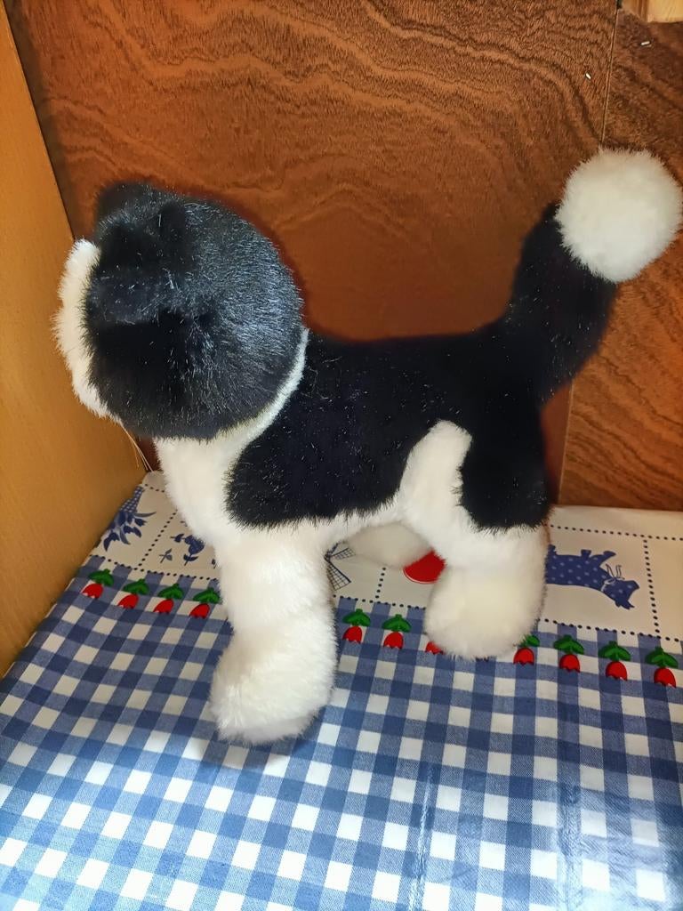 Poes /kat knuffel wit met zwart Shop Service Center, Ophalen of Verzenden, Zo goed als nieuw