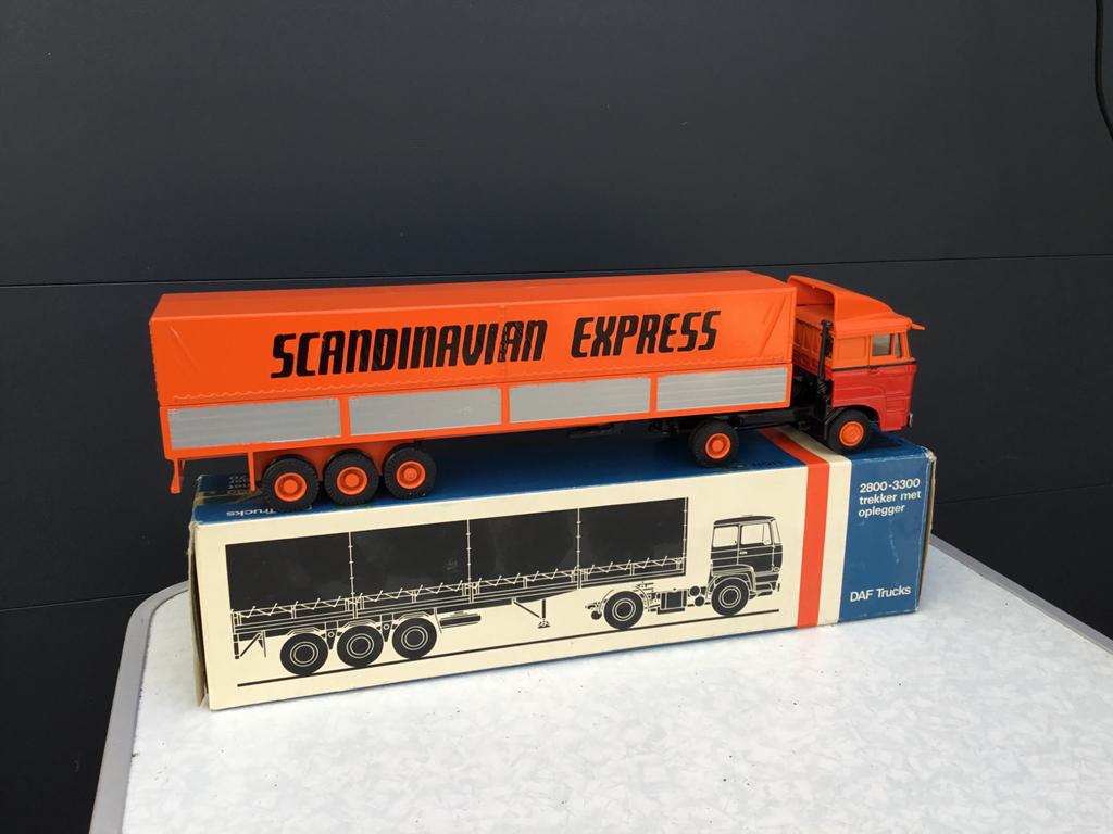 Lion Car Daf 3300 Scandinavian Express, Ophalen of Verzenden, Zo goed als nieuw, Bus of Vrachtwagen, Lion Toys