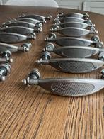 Set van 16 Kastgreepjes - Metaal, Huis en Inrichting, Wandkapstok, Gebruikt, Ophalen of Verzenden, Minder dan 100 cm