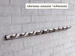 Stoere emaille oude vleeshaken / kapstok afm: 100 x 3,5 cm, Wandkapstok, Gebruikt, Ophalen of Verzenden, Minder dan 100 cm