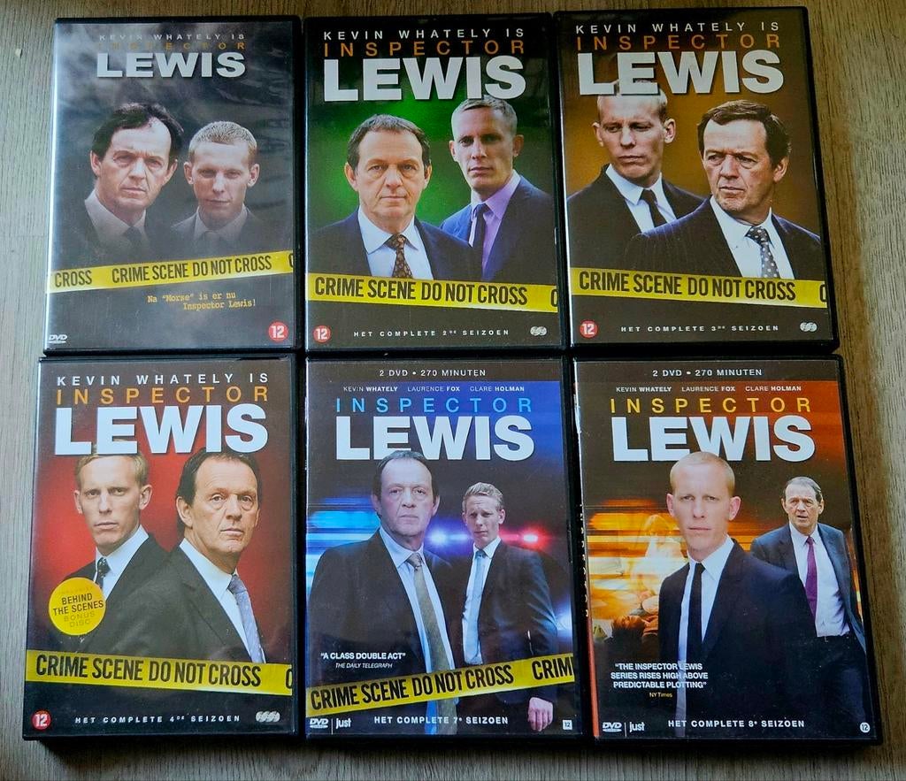 Inspector Lewis DVDs - seizoenen 1 t/m 4, 7 en 8, Vanaf 12 jaar, Ophalen of Verzenden, Zo goed als nieuw, Boxset