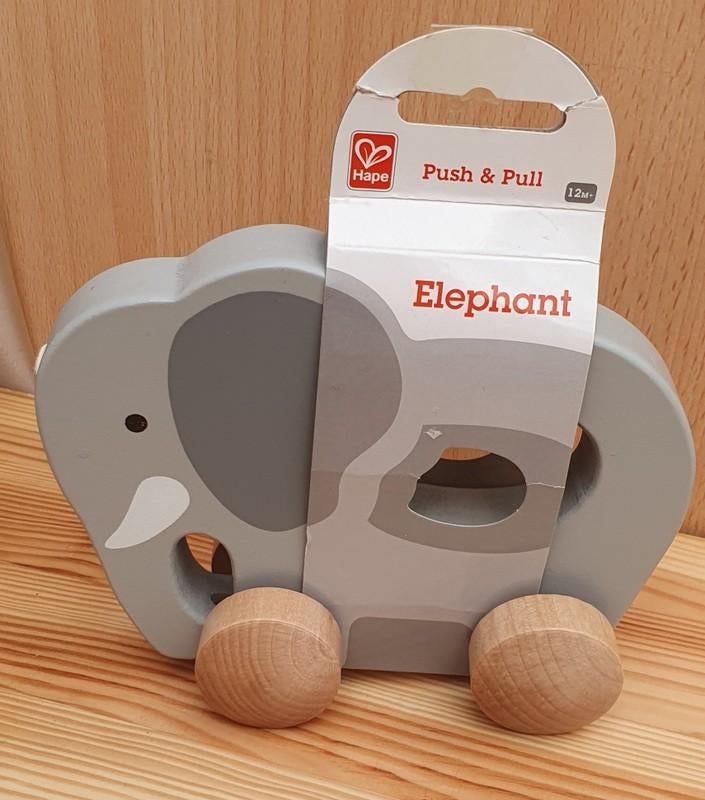 Houten trekfiguur olifant nieuw, Ophalen of Verzenden, Nieuw, Duw- of Trekspeelgoed