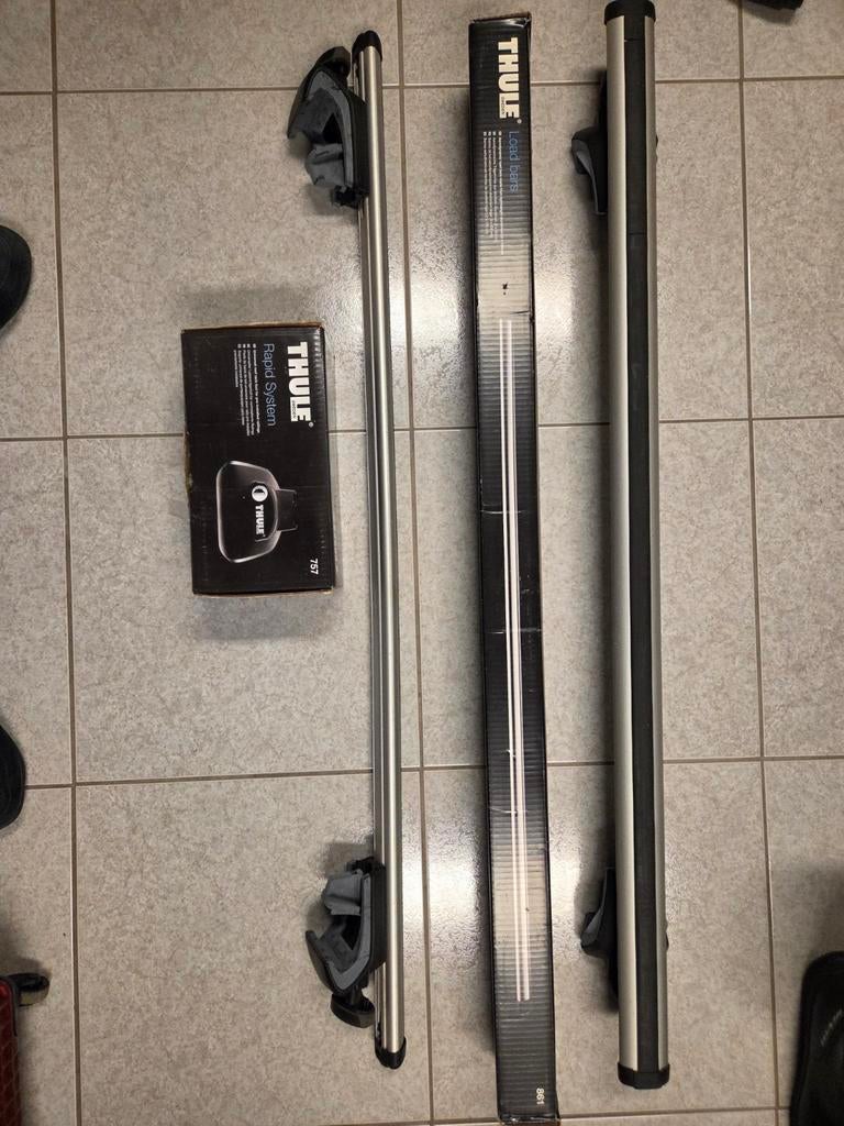 Thule dakdragers met Rapid System 757 en Aero Bars 861, Auto diversen, Dakdragers, Ophalen