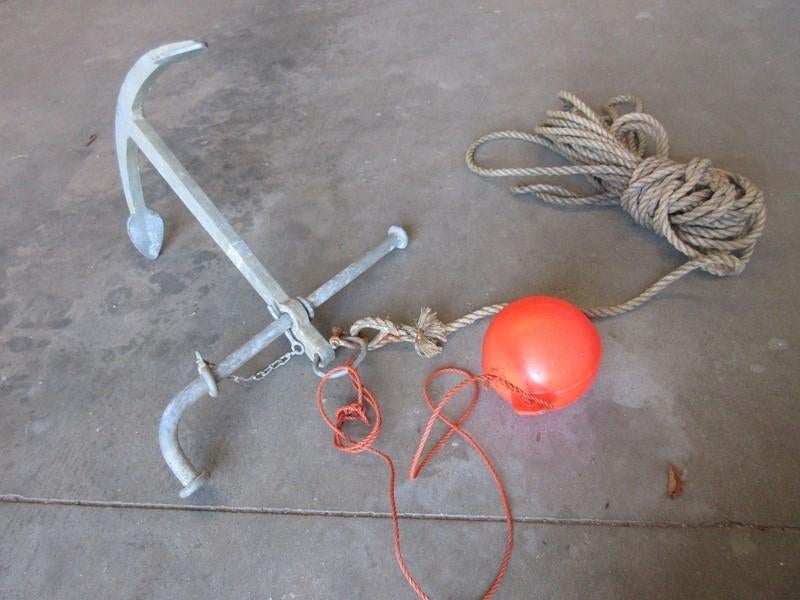 Stokanker gegalvaniseerd+ touw+ bol, Ophalen, Gebruikt, Overige typen