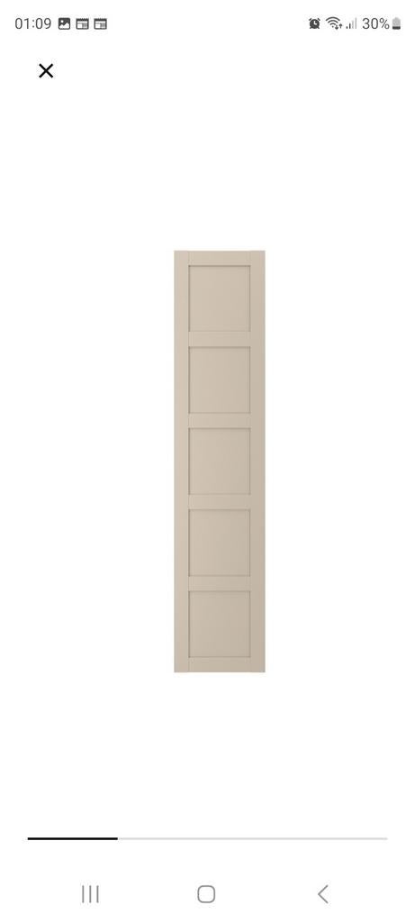 IKEA Bergsbo kastdeur 50x229 cm grijs-beige (nieuw), Ophalen, Minder dan 50 cm, 200 cm of meer, Nieuw