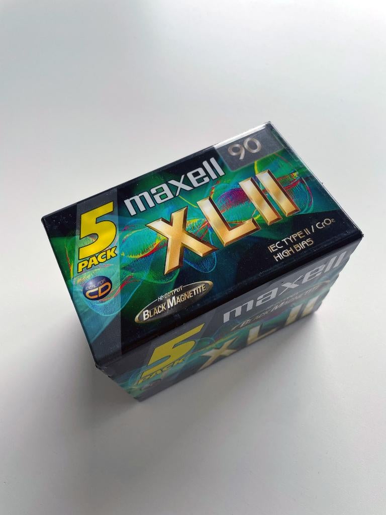 Maxell XLII 90 cassettebankjes – 5-pack – nieuw en ongeopend, Cd's en Dvd's, Cassettebandjes, 2 t/m 25 bandjes, Overige genres