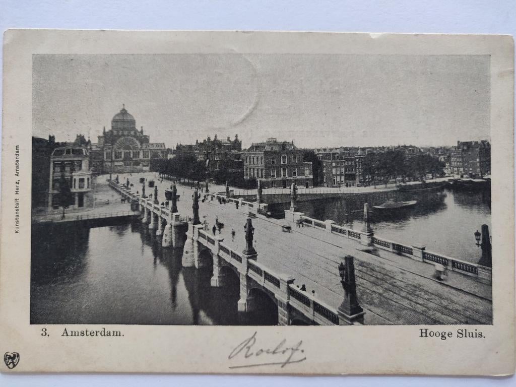 X308 Amsterdam 1902 Kleinrond Jutfaas, Ophalen of Verzenden, Voor 1920, Noord-Holland