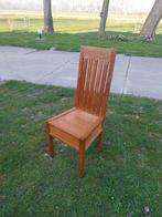 Teakhouten zware eetkamer stoelen 3 stuks, Huis en Inrichting, Stoelen, Ophalen, Gebruikt, Hout, Drie