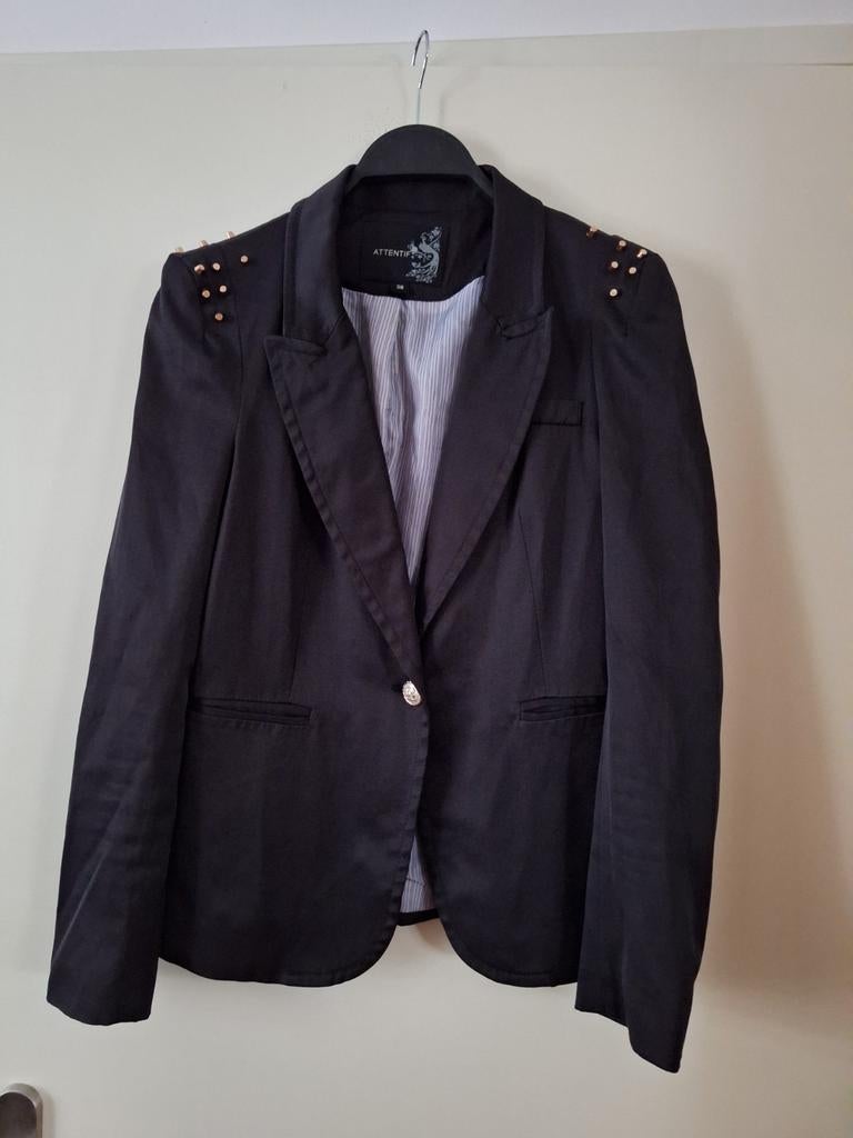 Dames colbertje Attentif maat 38 zwart, Kleding | Dames, Ophalen of Verzenden, Zo goed als nieuw, Maat 38/40 (M), Zwart