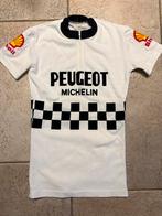 Vintage wielershirt koerstrui Peugeot Shell Michelin, Fietsen en Brommers, Fietsaccessoires | Fietskleding, Ophalen of Verzenden