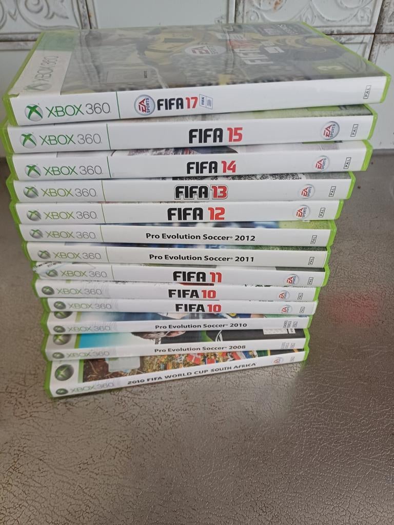 FIFA & PES Xbox 360 Games - Voetbalcollectie, Ophalen, Gebruikt, Eén computer, Sport