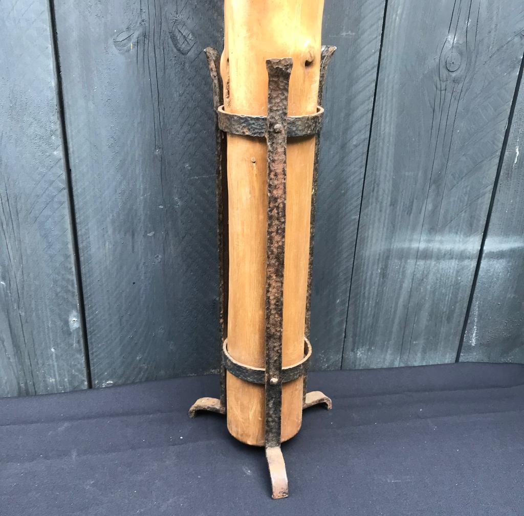 Tuindecoratie boomstam in zwaar smeedijzer, bv. kaars stand, Ophalen, Gebruikt, Overige typen, X