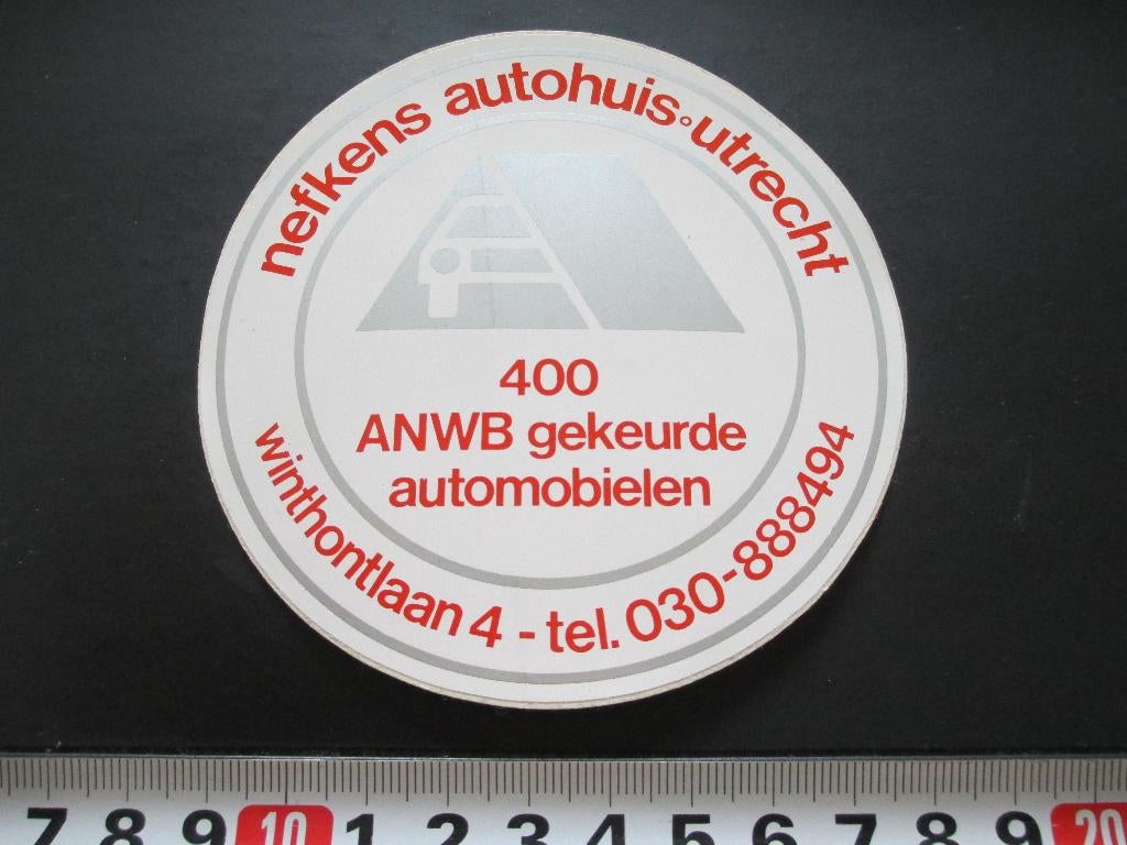 sticker Utrecht NEFKENS autohuis Winthontlaan 4 *, Ophalen, Zo goed als nieuw