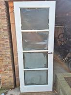 Binnendeur wit met glas 210x83x4 cm, Ophalen, Gebruikt, 80 tot 100 cm, Binnendeur
