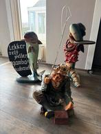 Decoratie vis, haai en visser, Ophalen, Gebruikt