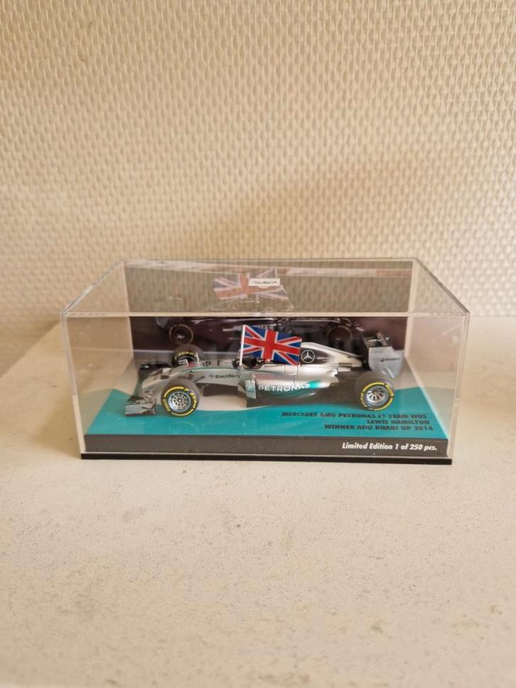 Lewis hamilton W05 winnaar abu dhabi 2014 schaal 1/43, Verzamelen, Automerken, Motoren en Formule 1, Nieuw, Formule 1, Verzenden
