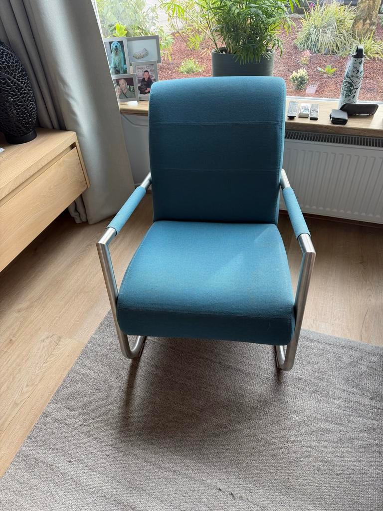 Henders en Hazel stoel Angelica, Huis en Inrichting, Stoelen, Ophalen, Gebruikt, Blauw, Metaal