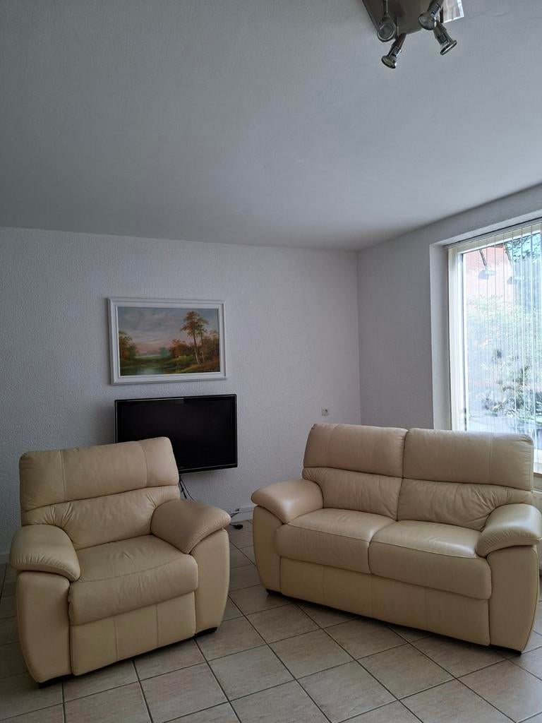 Prachtige 2-zitsbank en fauteuil, Huis en Inrichting, Ophalen, Gebruikt, 150 tot 200 cm, Tweepersoons