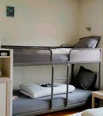 Stapelbed Ikea 90x200 en matrassen en kussens, Ophalen, Eenpersoons, 90 cm, Stapelbed