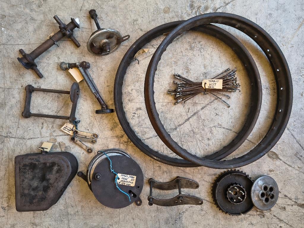 Vooroorlogse motoronderdelen Frans Engels, Ophalen of Verzenden, Gebruikt