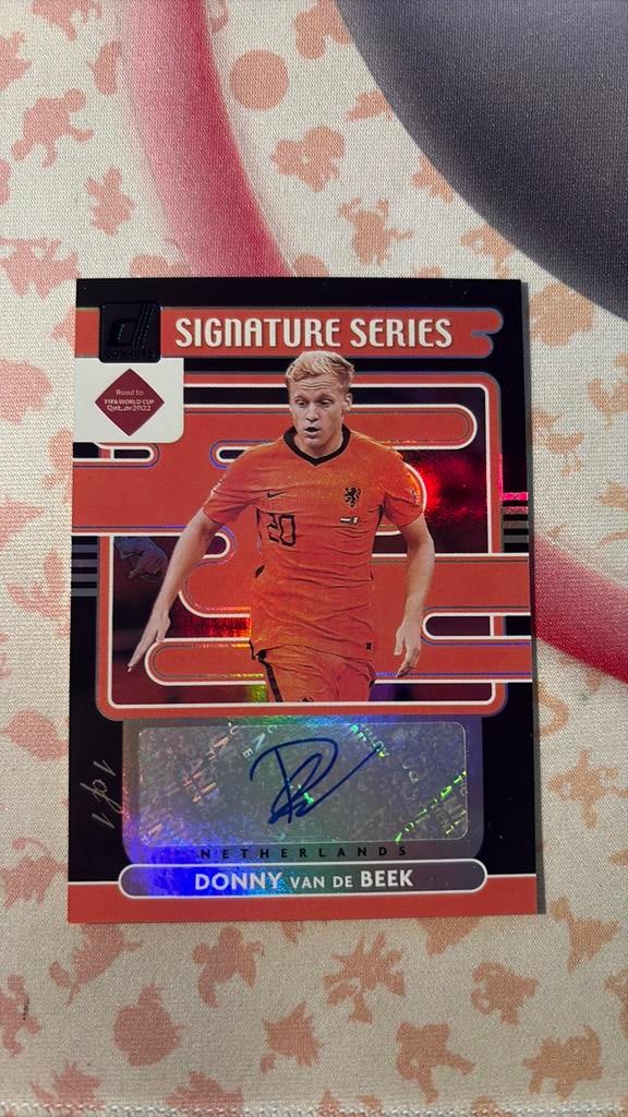 Panini donruss donny van de beek autograph 1/1, Buitenlandse clubs, ., Ophalen of Verzenden, Zo goed als nieuw