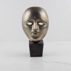 Zwaar Bronzen Theatermasker – Mid-Century Modern – 21 cm, Verzenden, Gebruikt