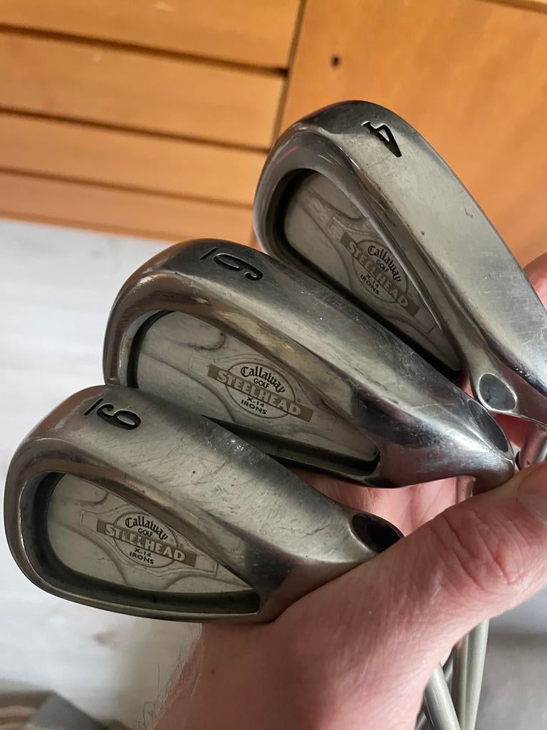 Callaway Steelhead X-14 Gems Golfclubs (4, 6, 9), Sport en Fitness, Ophalen of Verzenden, Gebruikt, Club, Callaway