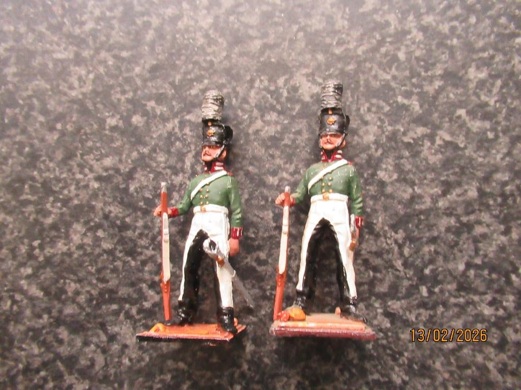 2 TINNEN SOLDAATJES -RUSSISCH- NAPOLEON- LIFE GUARD REGIMENT, Verzamelen, Militaria | Algemeen, Ophalen of Verzenden, Landmacht