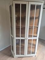 Witte vitrinekast met glazen deuren, Ophalen of Verzenden